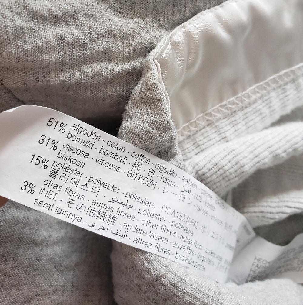 Zara Light Gray Oversized Half-Zip Sweater M - Picture 4 of 5